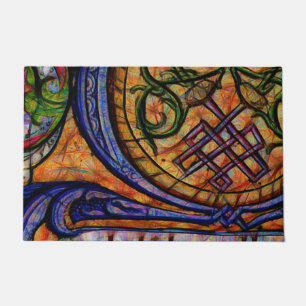 Medieval Manuscript Detail Doormat