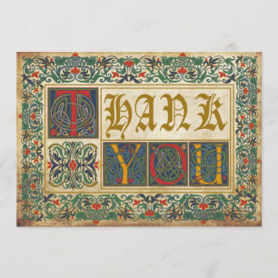 Medieval Manuscript Goth Thank You
