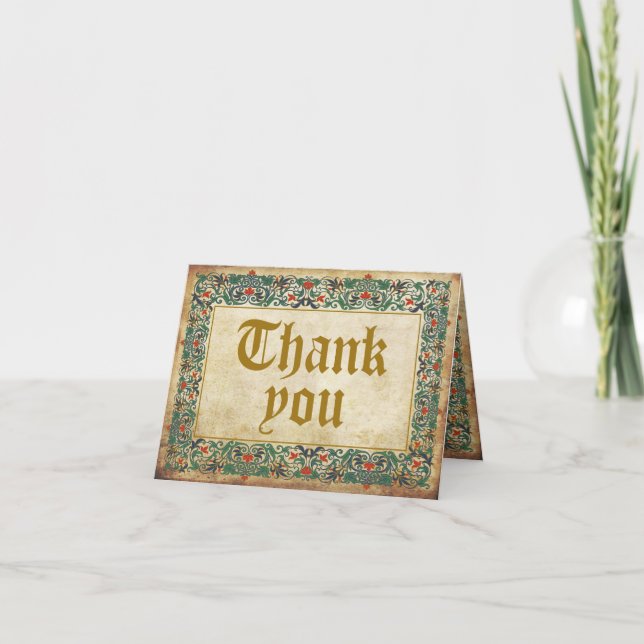 Medieval Manuscript Goth Thank You (Front)