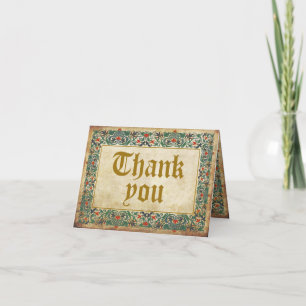 Medieval Manuscript Goth Thank You Card