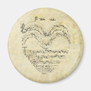 Medieval Manuscript Heart Magnet