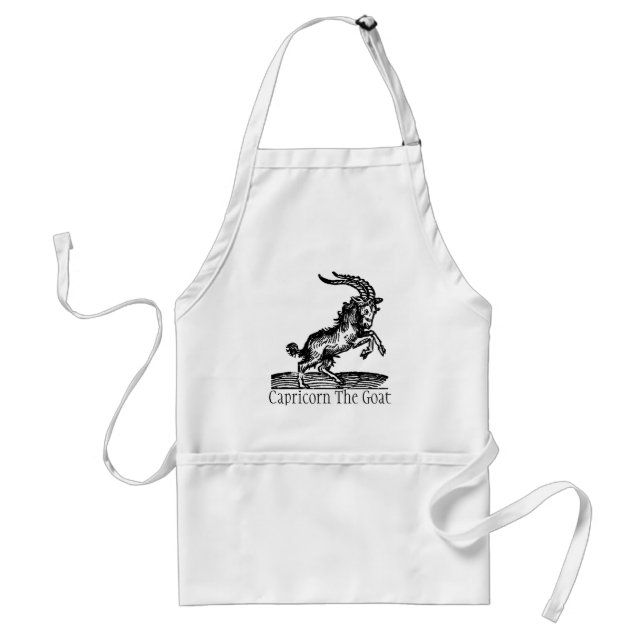 Medieval Manuscript Zodiac Symbol Capricorn Goat Standard Apron (Front)
