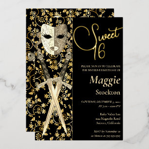 Medieval Masquerade Sweet 16 Invitation