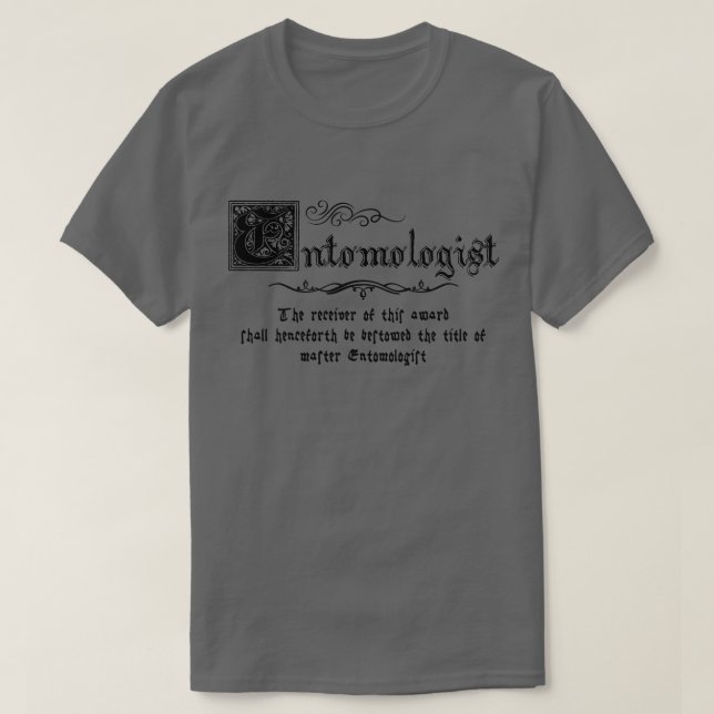 Medieval Master Entomologist T-Shirt (Design Front)