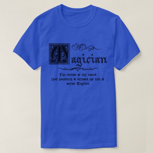 Medieval Master Magician T-Shirt (Design Front)