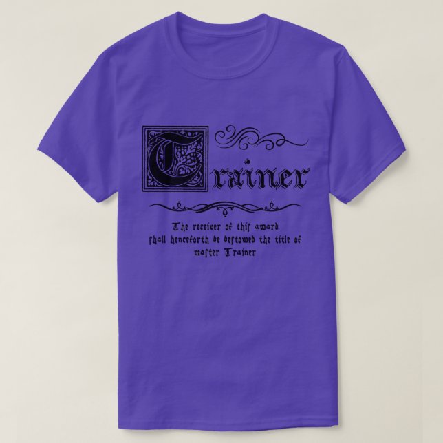 Medieval Master Trainer T-Shirt (Design Front)