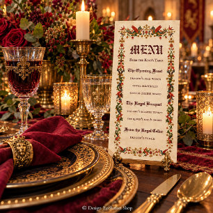 Medieval Menu Royal Feast Renaissance