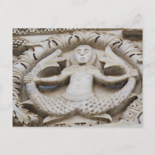 Medieval Mermaid Postcard