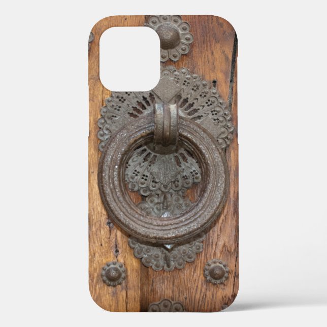 Medieval Metal Knocker on Old Wooden Door  Case-Ma Case-Mate iPhone Case (Back)