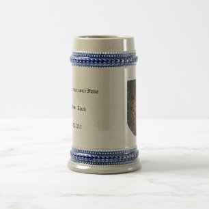 Medieval Metal Shield Lion Design Beer Stein