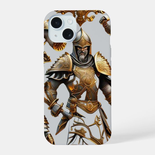 "Medieval Might" iPhone 15 Case (Back)