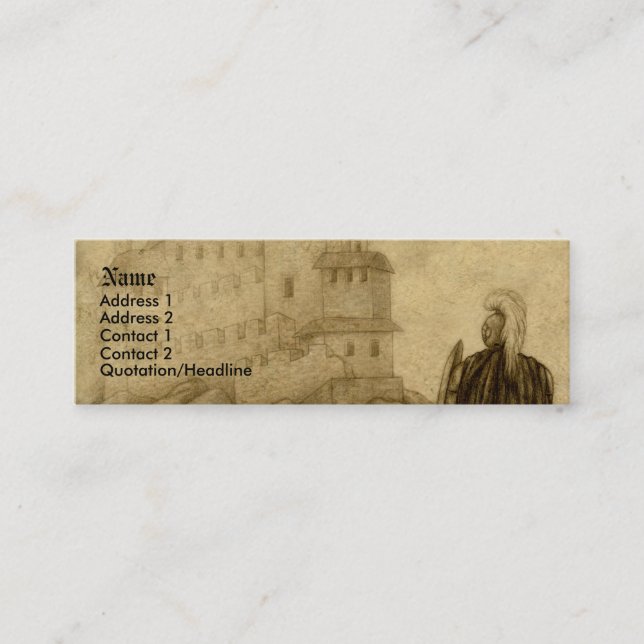Medieval Mini Business Card (Front)