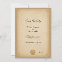 Medieval Minimalist Parchment Celtic Knot Wedding