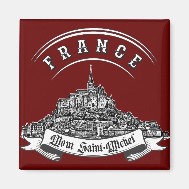 Medieval monastery Mont Saint Michel. France. Magnet (Front)