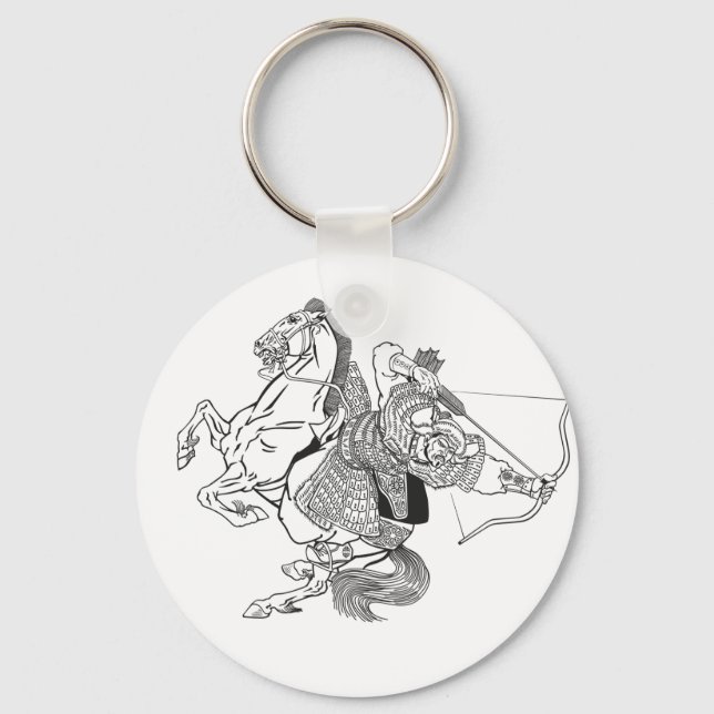 medieval Mongol warrior Keychain (Front)