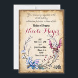 Medieval Mother of Dragon 40th Birthday Invitation<br><div class="desc">This one-of-a-king medieval-style invitation is the perfect start for an epic 40th birthday party! Perfect for dragon lovers!</div>