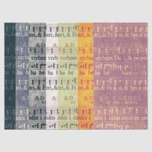 Medieval Multi-coloured Music Manuscripts Tissue Paper