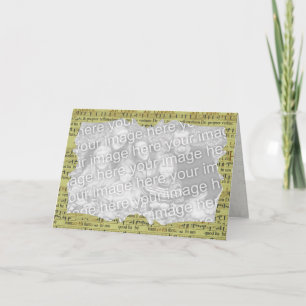 Medieval Music Manuscript Photo Frame Holiday Card