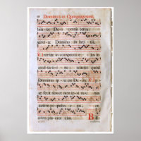 Medieval Music Score Poster
