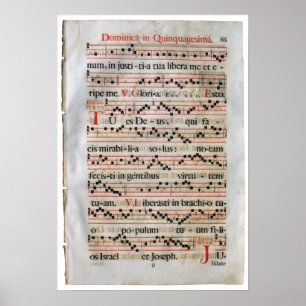 Medieval Music Score Poster