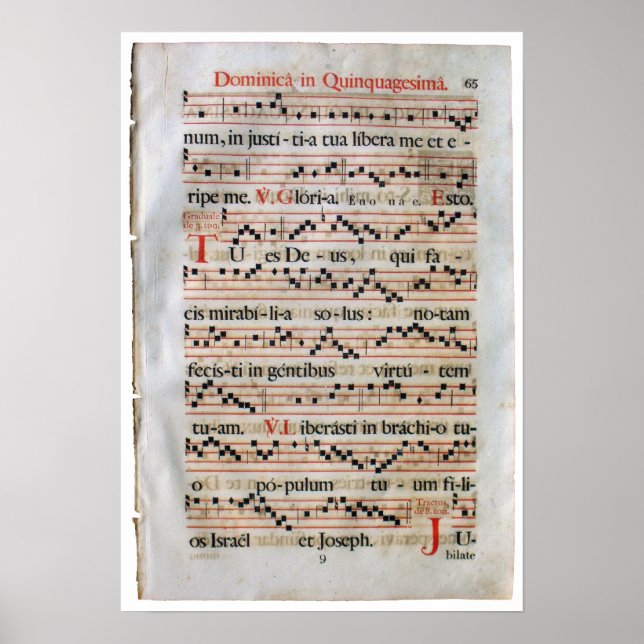 Medieval Music Score Poster (Front)