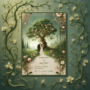 Medieval mystic Enchanted Forest Wedding  Invitation