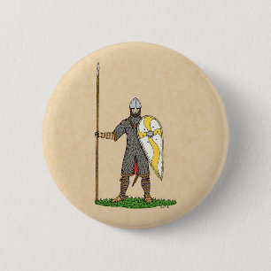 Medieval Norman Knight Circa 1066 2 Inch Round Button