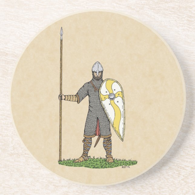 Medieval Norman Knight Circa 1066 Coaster (Front)