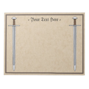 Medieval Norman Sword Notepad