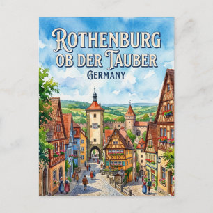 Medieval Old Town, Rothenburg ob der Tauber Postcard