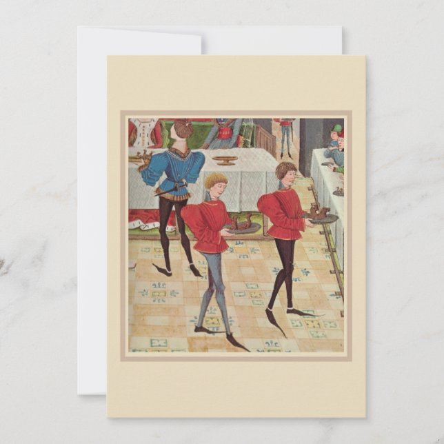 Medieval Party Celebration Flat Note Card (Front)