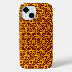 Medieval Pattern Gold & Red iPhone 15 Case
