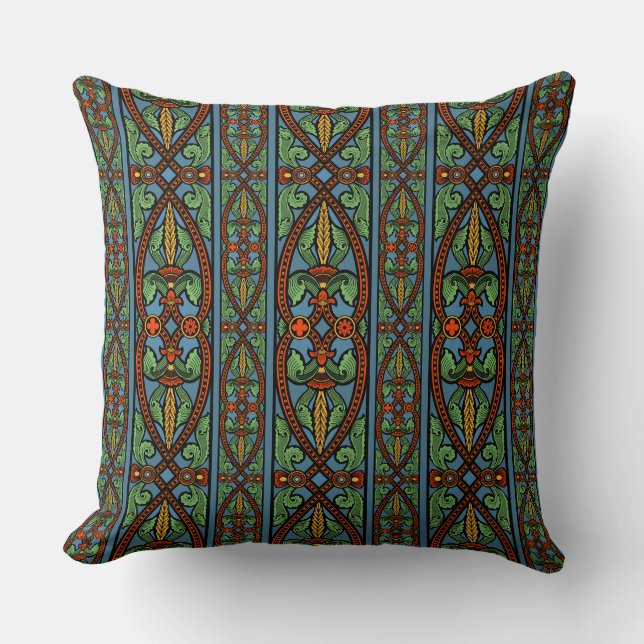 Medieval Pattern Throw Pillow VIII (Front)