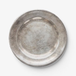 Medieval Pewter Metal Print Paper Plate