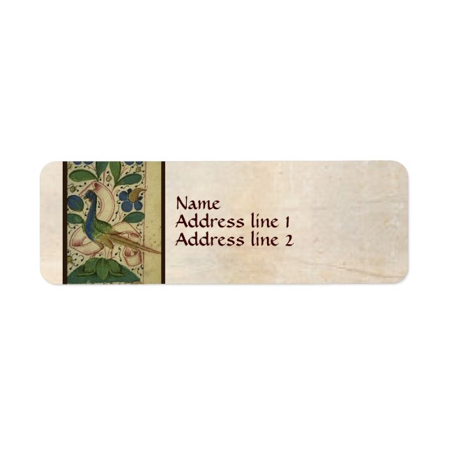 Medieval Pheasant Address Labels (Front)