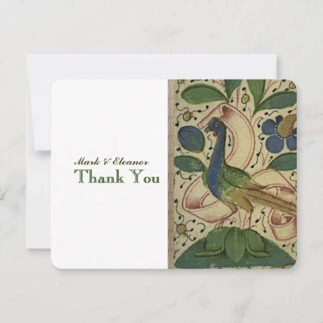 Medieval Pheasant Personalized Thank YOu (Front)