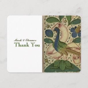 Medieval Pheasant Personalized Thank YOu Card