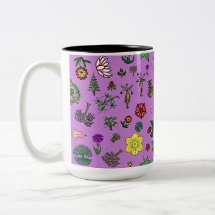 Medieval Plants Two-Tone Coffee Mug