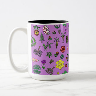 Medieval Plants Two-Tone Coffee Mug