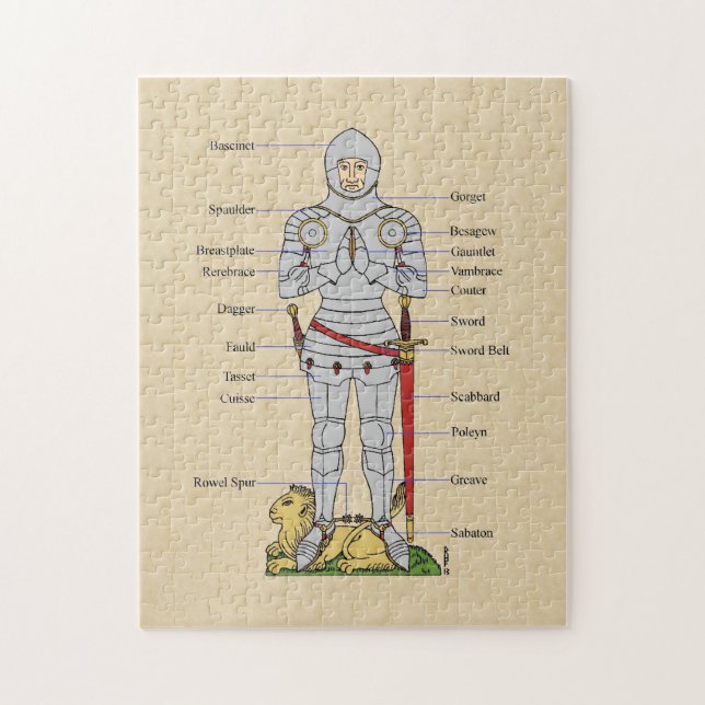 Medieval Plate Armor Circa 1430 Jigsaw Puzzle (Vertical)