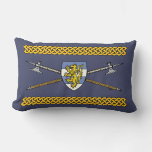 Medieval Poleaxes and Shield Lumbar Pillow
