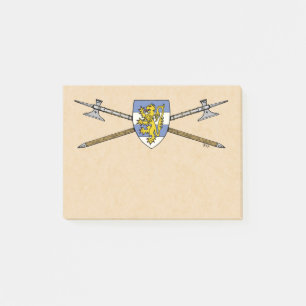 Medieval Poleaxes and Shield Post-it Notes