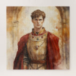 Medieval Prince Jigsaw Puzzle<br><div class="desc">A Watercolour portrait of a Medieval prince</div>