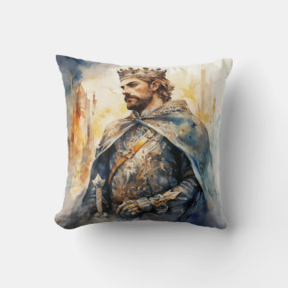 Medieval Prince Throw Pillow
