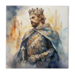 Medieval Prince Tile<br><div class="desc">A Watercolour portrait of a Medieval prince</div>