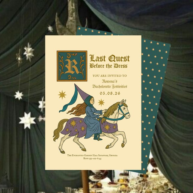 Medieval Princess “Last Quest Bachelorette Invitation (Creator Uploaded)