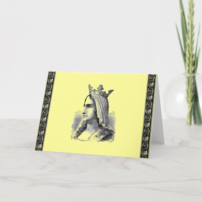 Medieval Queen Greeting Card (Front)