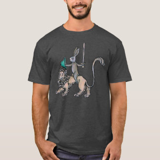 Medieval Rabbit rides a Lion because he can T-Shirt