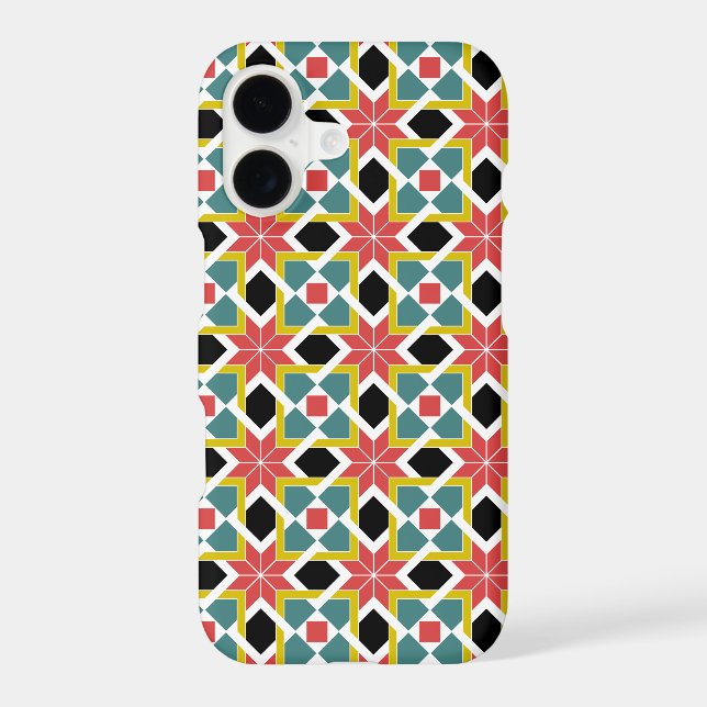 Medieval Red Green Black Saltire Cross Pattern (Back)