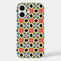 Medieval Red Green Black Saltire Cross Pattern